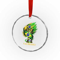 Brazil Soccer Fan 2026 Gift Crystal Glass Ornament Vai Brasil