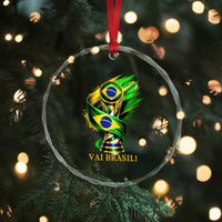 Brazil Soccer Fan 2026 Gift Crystal Glass Ornament Vai Brasil