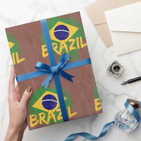 Brazil Soccer Fan Brasil Flag Wrapping Paper Roll Brazilian Football Game Day Supporter