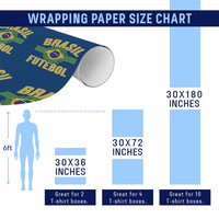 Brazil Soccer Football Fan Brasil Flag Wrapping Paper Roll