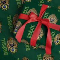 Brazil Soccer Jaguar Wrapping Paper Roll Football Supporter Gift