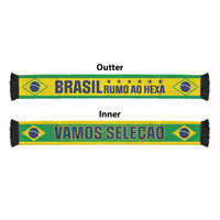 Brazil World Football 2026 Soccer Scarf National Pride Never Stops