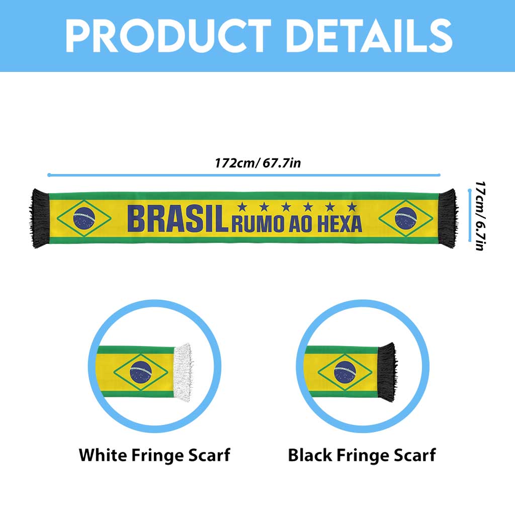 Brazil World Football 2026 Soccer Scarf National Pride Never Stops