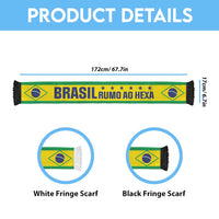 Brazil World Football 2026 Soccer Scarf National Pride Never Stops