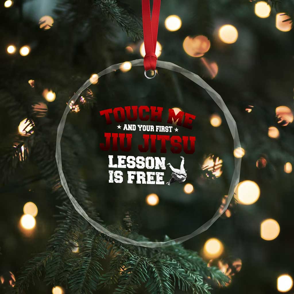 Brazilian BJJ Crystal Glass Ornament Touch Me First Jiu Jitsu Lesson Is Free TS10