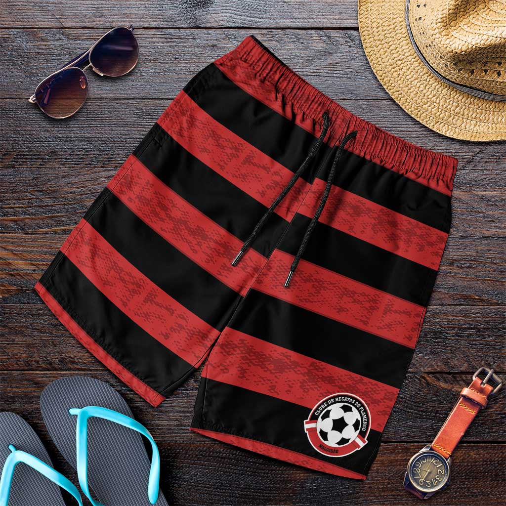 Brazilian Football Big Mengo Shorts for Men Rubro-Negro Go Glory