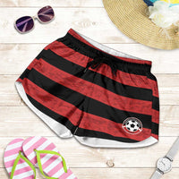 Brazilian Football Big Mengo Shorts for Women Rubro-Negro Go Glory