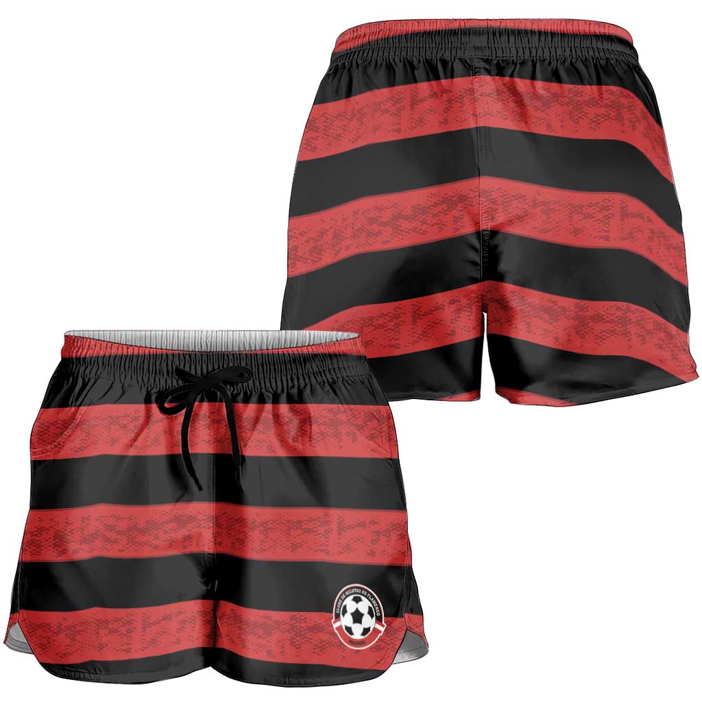Brazilian Football Big Mengo Shorts for Women Rubro-Negro Go Glory