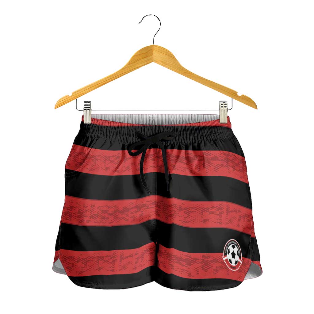 Brazilian Football Big Mengo Shorts for Women Rubro-Negro Go Glory