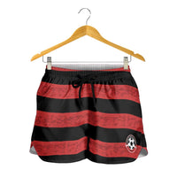 Brazilian Football Big Mengo Shorts for Women Rubro-Negro Go Glory