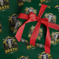 Brazilian Futbol 2026 Wrapping Paper Roll Christ The Redeemer Football Pride