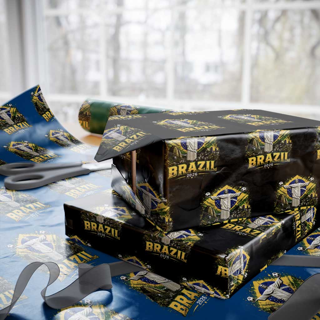 Brazilian Futbol 2026 Wrapping Paper Roll Christ The Redeemer Football Pride