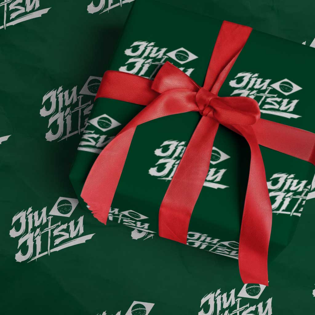 Brazilian Jiu Jitsu Wrapping Paper Roll Christian Cross BJJ Fighter Training Tee for Martial Arts Lovers - Wonder Print Shop