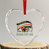 Breaking Every Chain Heart Crystal Glass Ornament Black History Month Freedom Gift - Wonder Print Shop