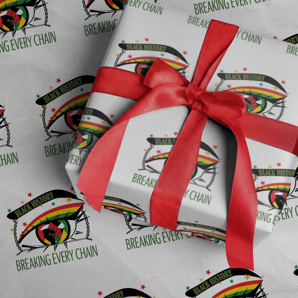 Breaking Every Chain Wrapping Paper Roll Black History Month Freedom Gift - Wonder Print Shop