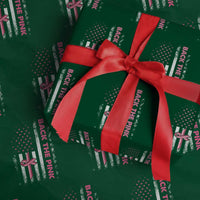 Breast Cancer Awareness Wrapping Paper Roll Back The Pink Warrior American Flag - Wonder Print Shop