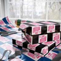 Breast Cancer Awareness Wrapping Paper Roll Queen Of Pink Ribbon Blackjack Cards Poker - Wonder Print Shop