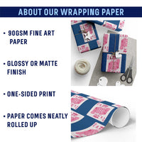 Breast Cancer Awareness Wrapping Paper Roll Queen Of Pink Ribbon Blackjack Cards Poker - Wonder Print Shop