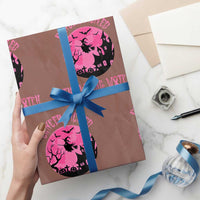 Breast Cancer Halloween Wrapping Paper Roll In October We Wear Pink Witch - Wonder Print Shop
