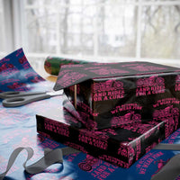 Breast Cancer Motorcycle Wrapping Paper Roll In October We Wear Pink Ride For A Cure - Wonder Print Shop