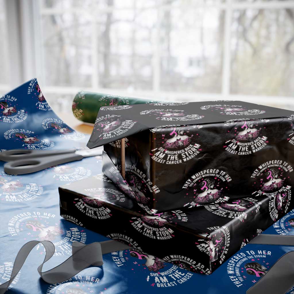 Breast Cancer Wrapping Paper Roll Pink Ribbon I Am Storm - Wonder Print Shop