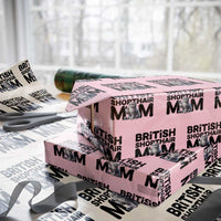 British Shorthair Mom Life Wrapping Paper Roll Mothers Day Cat Mom Gift