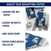 British Shorthair Skin Cancer Awareness Wrapping Paper Roll Melanoma Fighter Cat Gift