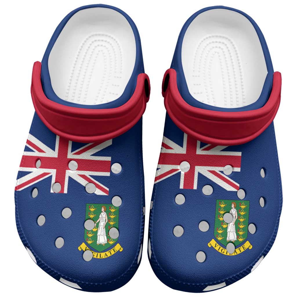 British Virgin Islands Clogs Shoes Heritage Palette Flag-Inspired - Wonder Print Shop