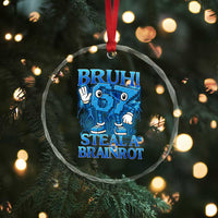 Bruh 6 7 Steal a Brainrot Crystal Glass Ornament 6-7 Funny Brainrot Meme Six Seven Bootleg - Wonder Print Shop