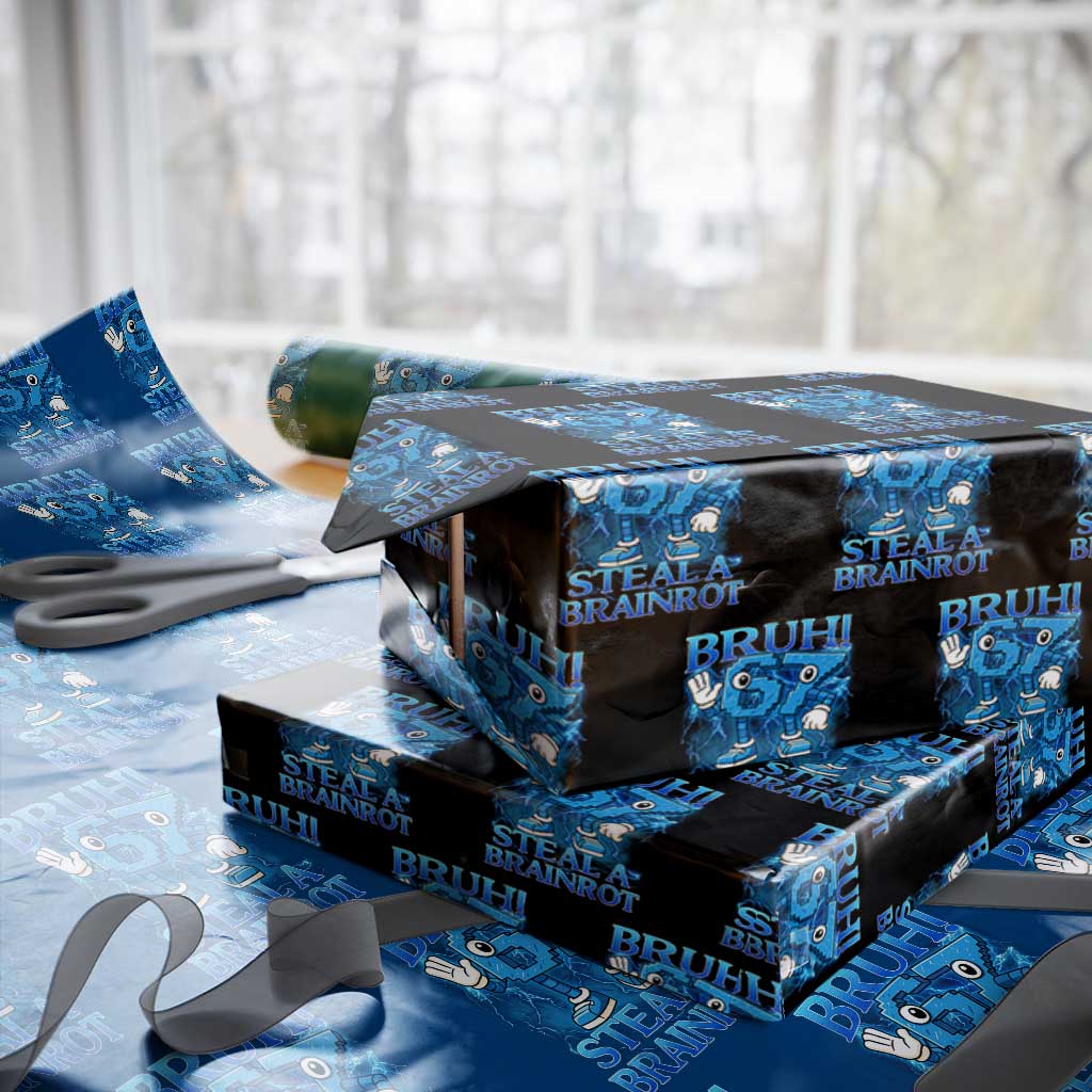 Bruh 6 7 Steal a Brainrot Wrapping Paper Roll 6-7 Funny Brainrot Meme Six Seven Bootleg - Wonder Print Shop
