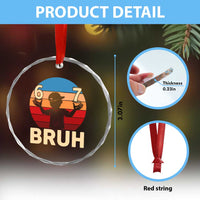 Bruh 67 Meme Crystal Glass Ornament Funny Six Seven Meme 6 7 Numbers Kid Gen Alpha - Wonder Print Shop