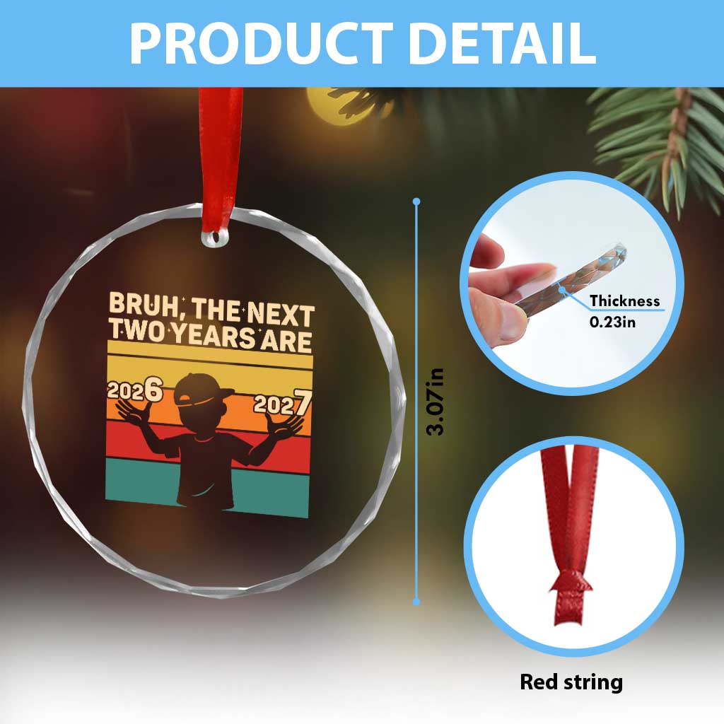 Bruh 67 New Years Eve Party Crystal Glass Ornament Six Seven Boys 67 Meme 6 7 Numbers - Wonder Print Shop