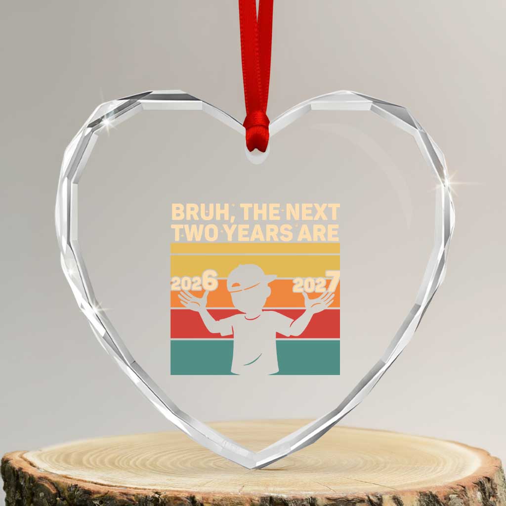 Bruh 67 New Years Eve Party Heart Crystal Glass Ornament Six Seven Boys 67 Meme 6 7 Numbers - Wonder Print Shop
