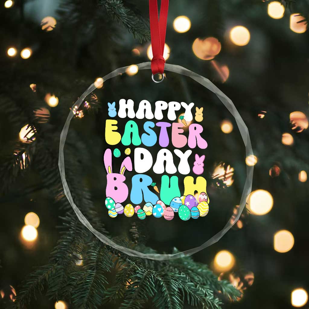 Bruh Easter Crystal Glass Ornament Teens Boys Kids Cute Bunny Eggs - Wonder Print Shop