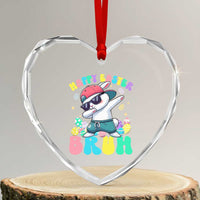 Bruh Easter Heart Crystal Glass Ornament Funny Bunny Dab Rabbit Dance - Wonder Print Shop