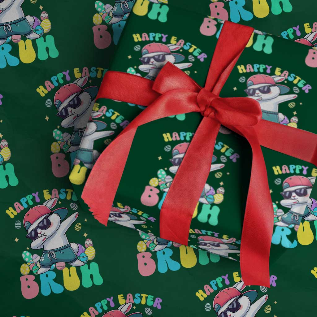 Bruh Easter Wrapping Paper Roll Funny Bunny Dab Rabbit Dance - Wonder Print Shop