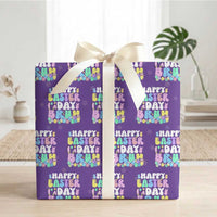 Bruh Easter Wrapping Paper Roll Teens Boys Kids Cute Bunny Eggs