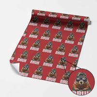Bruh Groundhog Wrapping Paper Roll Funny Woodchuck Camo Hat Youth Teens Kids Slang - Wonder Print Shop