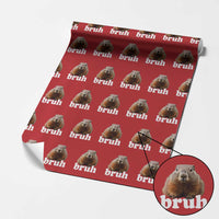 Bruh Groundhog Wrapping Paper Roll Funny Woodchuck Youth Teens Kids Slang - Wonder Print Shop