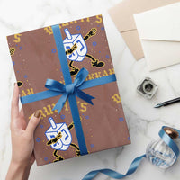 Bruh Hanukkah Wrapping Paper Roll Funny Dabbing Dreidel Love Jewish Chanukah Jew Gift - Wonder Print Shop