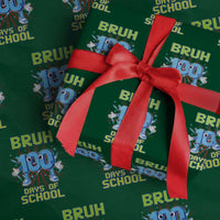 Bruh I Survived 67 33 Days Of School Wrapping Paper Roll Funny 100th Days of School 67 Game Meme - Wonder Print Shop