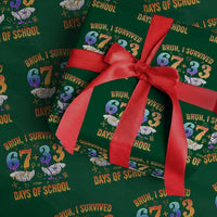 Bruh I Survived 67 33 Days Of School Wrapping Paper Roll Funny 100th Days of School Teacher 67 Drip - Wonder Print Shop
