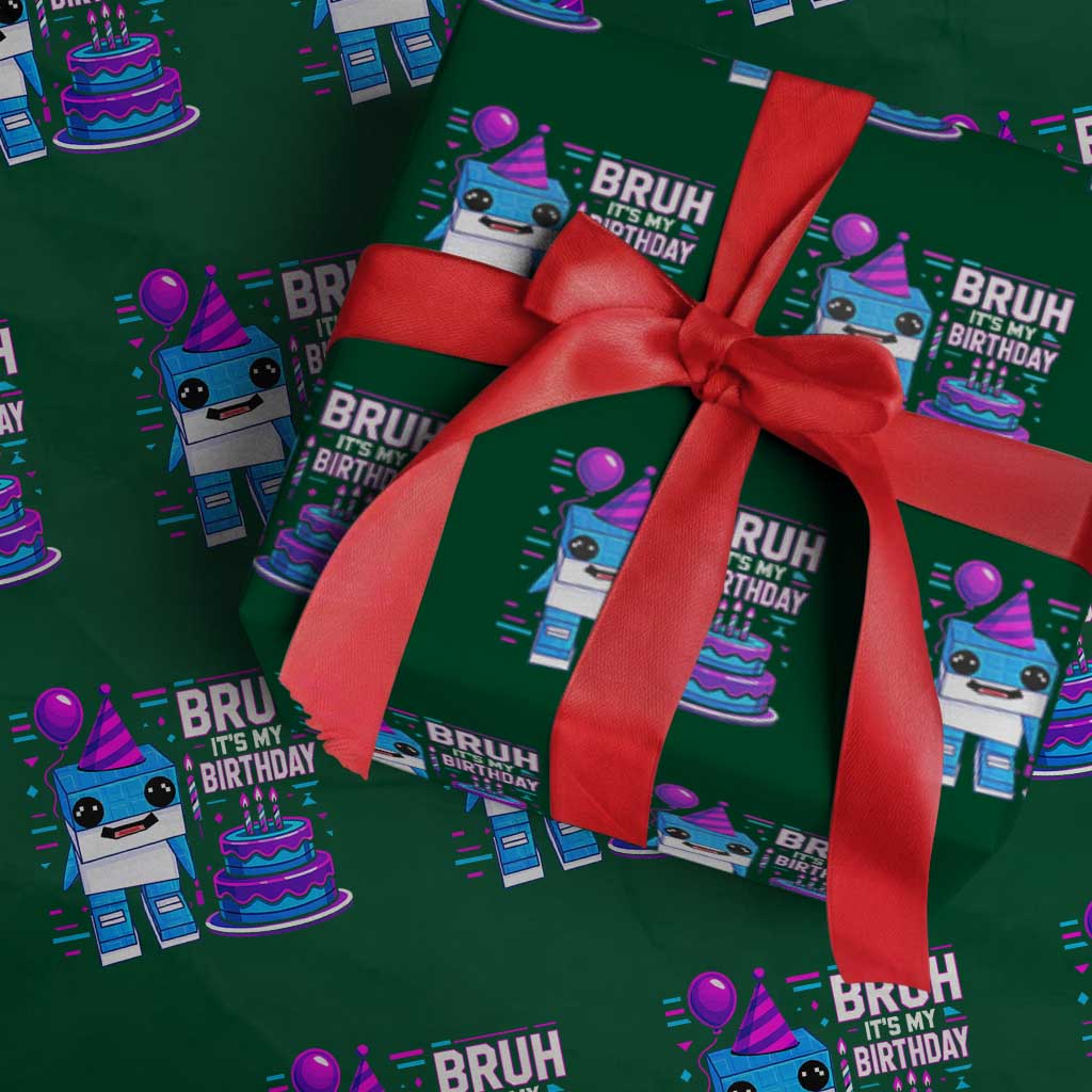 Bruh Its My Birthday Wrapping Paper Roll Italian Brainrot Meme Family Party Bday Los Tralaleritos - Wonder Print Shop