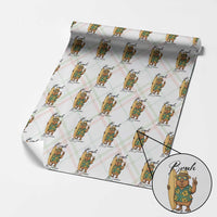 Bruh Its Summer Wrapping Paper Roll Funny Capybara Surfer Beach Vacation Gift