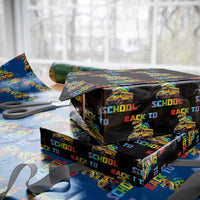 Bruh We Back Wrapping Paper Roll Funny Dinosaur Back To School Dinosaur