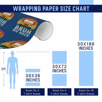 Bruh We Back Wrapping Paper Roll Funny School Bus Driver Life Back to School Teacher Kids