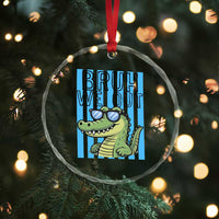 Bruh We Out Alligator Crystal Glass Ornament Last Day of School Teacher