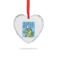 Bruh We Out Alligator Heart Crystal Glass Ornament Last Day of School Teacher