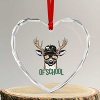 Bucked' 100 Days Of School Heart Crystal Glass Ornament Deer Student Boy Girls 100th Day - Wonder Print Shop