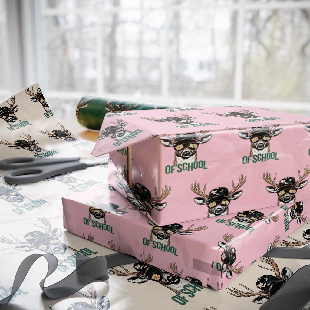 Bucked' 100 Days Of School Wrapping Paper Roll Deer Student Boy Girls 100th Day - Wonder Print Shop